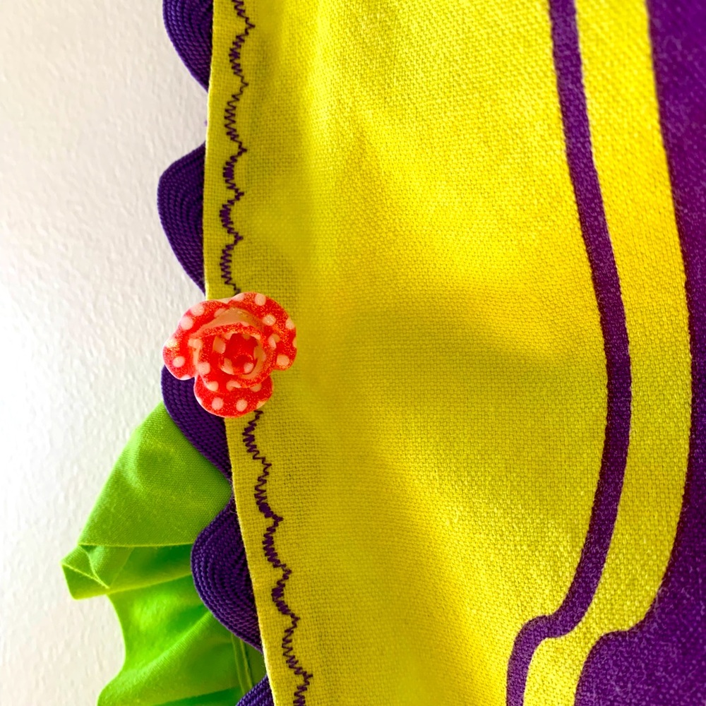 Colorful Handmade Boho Ruffled Apron - Picture 3 of 3
